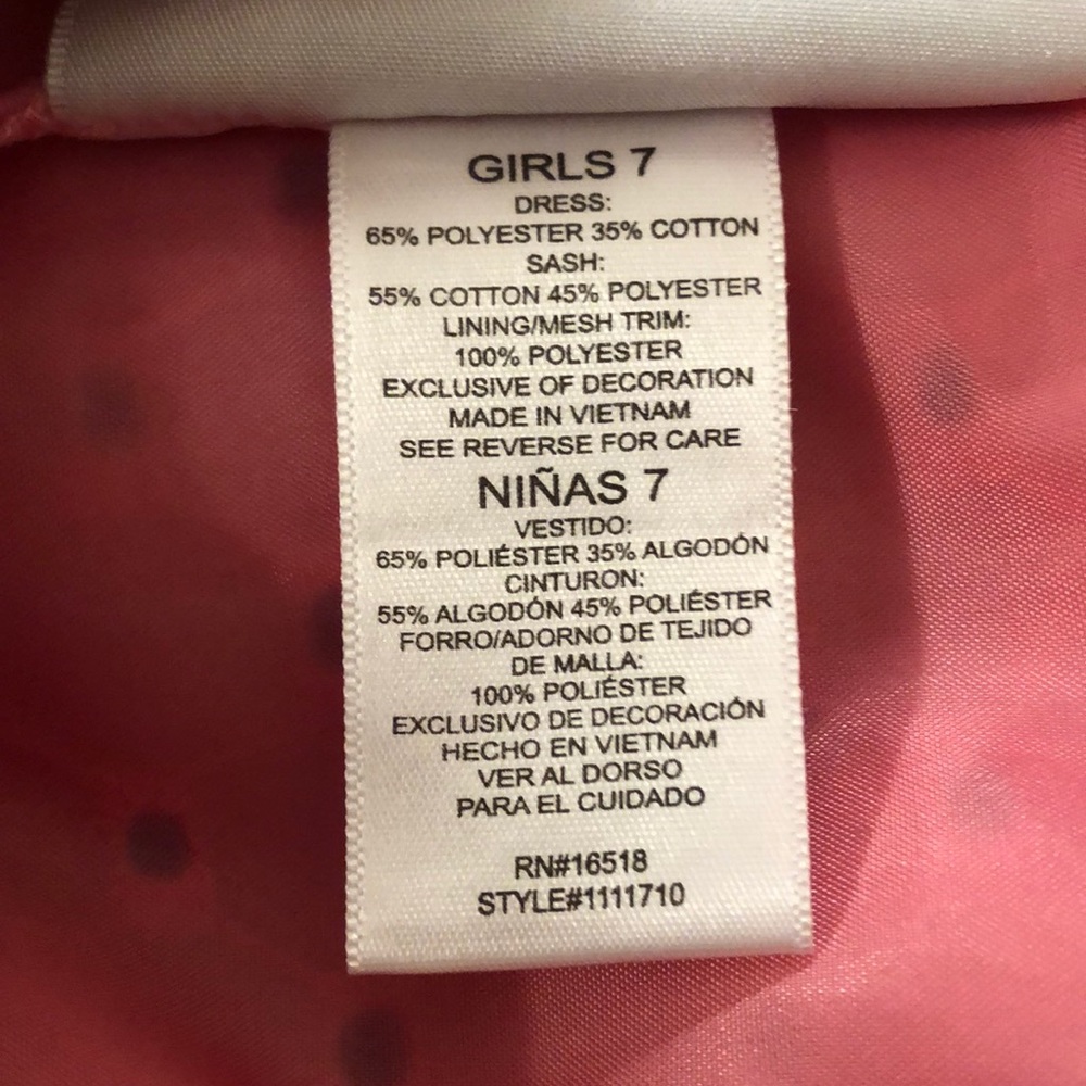 Sweet Heart Rose Pink Eyelet Dress Size 7 - Picture 8 of 8